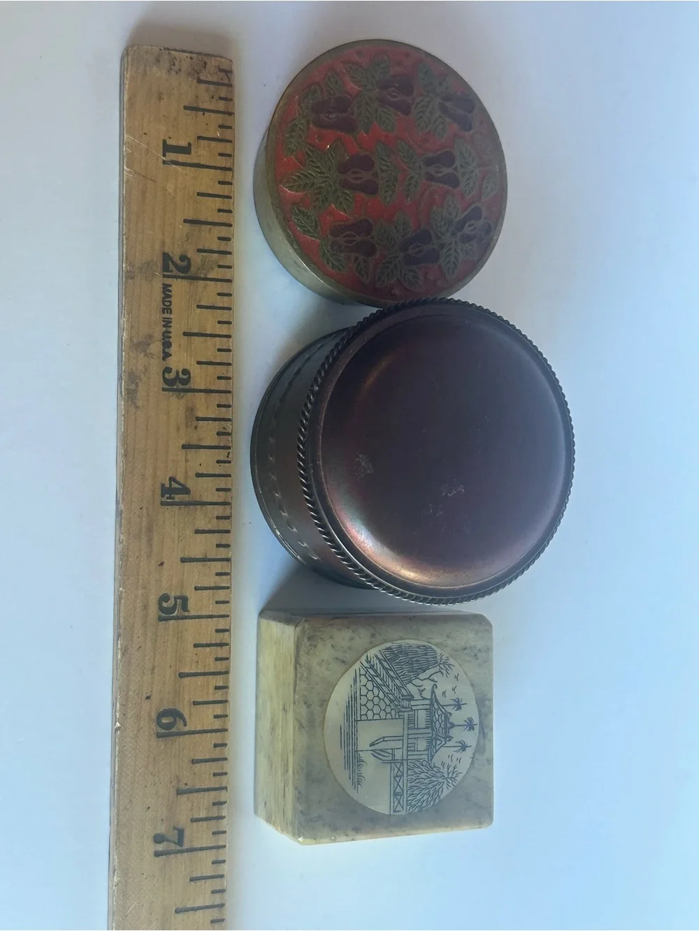 Set of Three Decorative Trinket Boxes